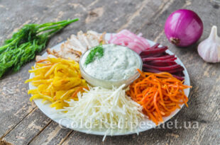 Салат купками Бейжа (з картоплею фрі)