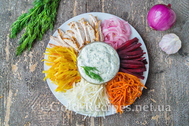 Салат купками Бейжа (з картоплею фрі)