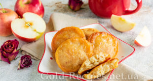 Оладки з яблуками на молоці